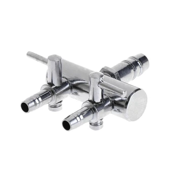 

2 Way Aquarium Fish Tank Air Pump Stainless Steel Lever Control Switch Valve
