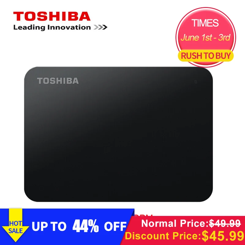 Original Toshiba 1 TB móvil externo HDD 2,5 \