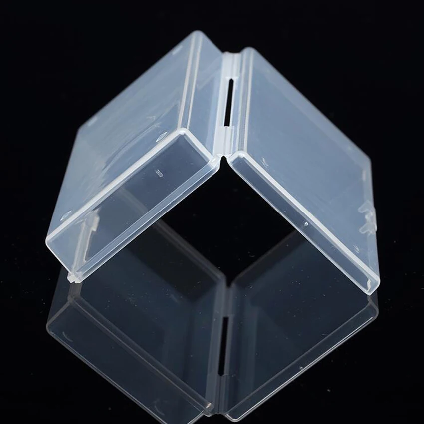 1pc Small plastic box rectangular transparent 12.2*6.2*2.3cm PP Storage Collections Container Box Case Sundries plastic box