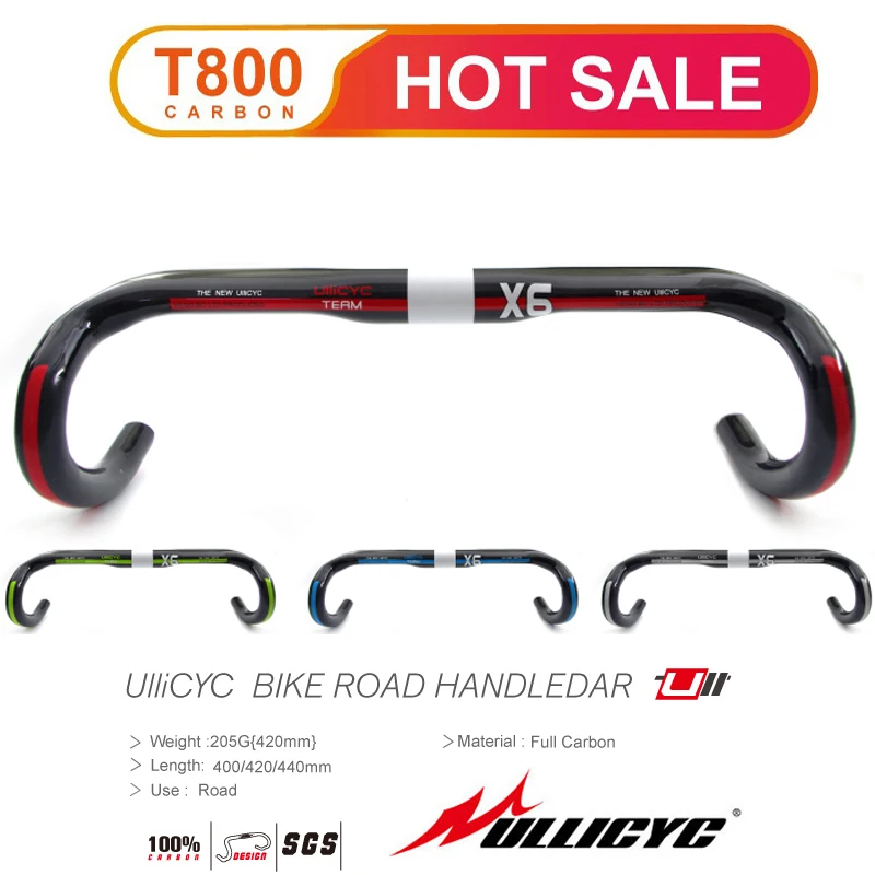 

X6 series Ultra-light superstrong Road Bike Handlebar Bent Bar Ultralight Carbon Fiber Bicycle Handlebar 31.8mm*400/420/440mm