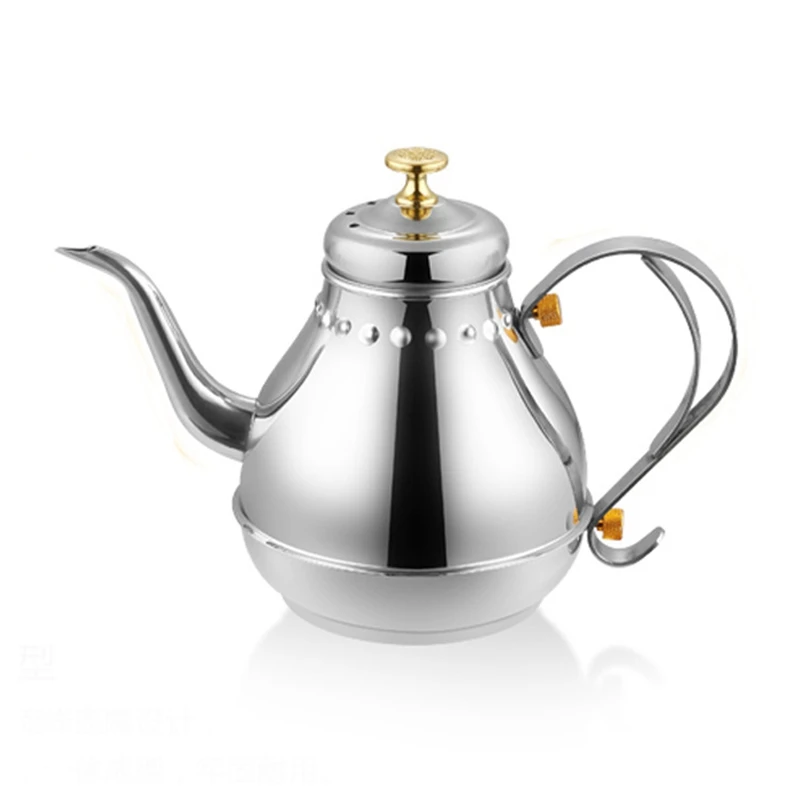 

1.2L/1.8L Stainless Steel Water Kettle Boiler Induction Cha Tea Coffee Pot Long Spout With Infuser Strainer Hotel Restaurant
