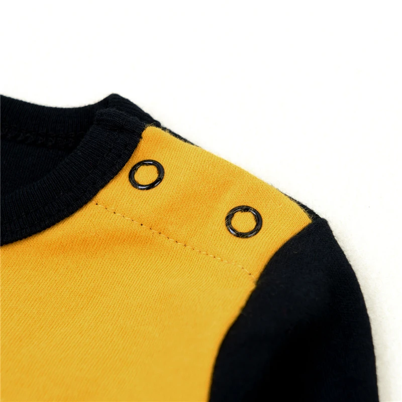 solid baby romper long sleeve black-4