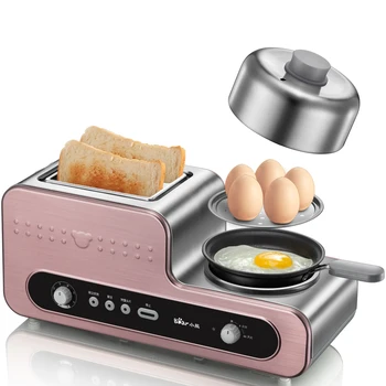 Online 220V Household Multifunctional Bread Toaster Automatic Toast Cooking Tool Breakfast Machine Frying Pan Egg Boiler EU/AU/UK