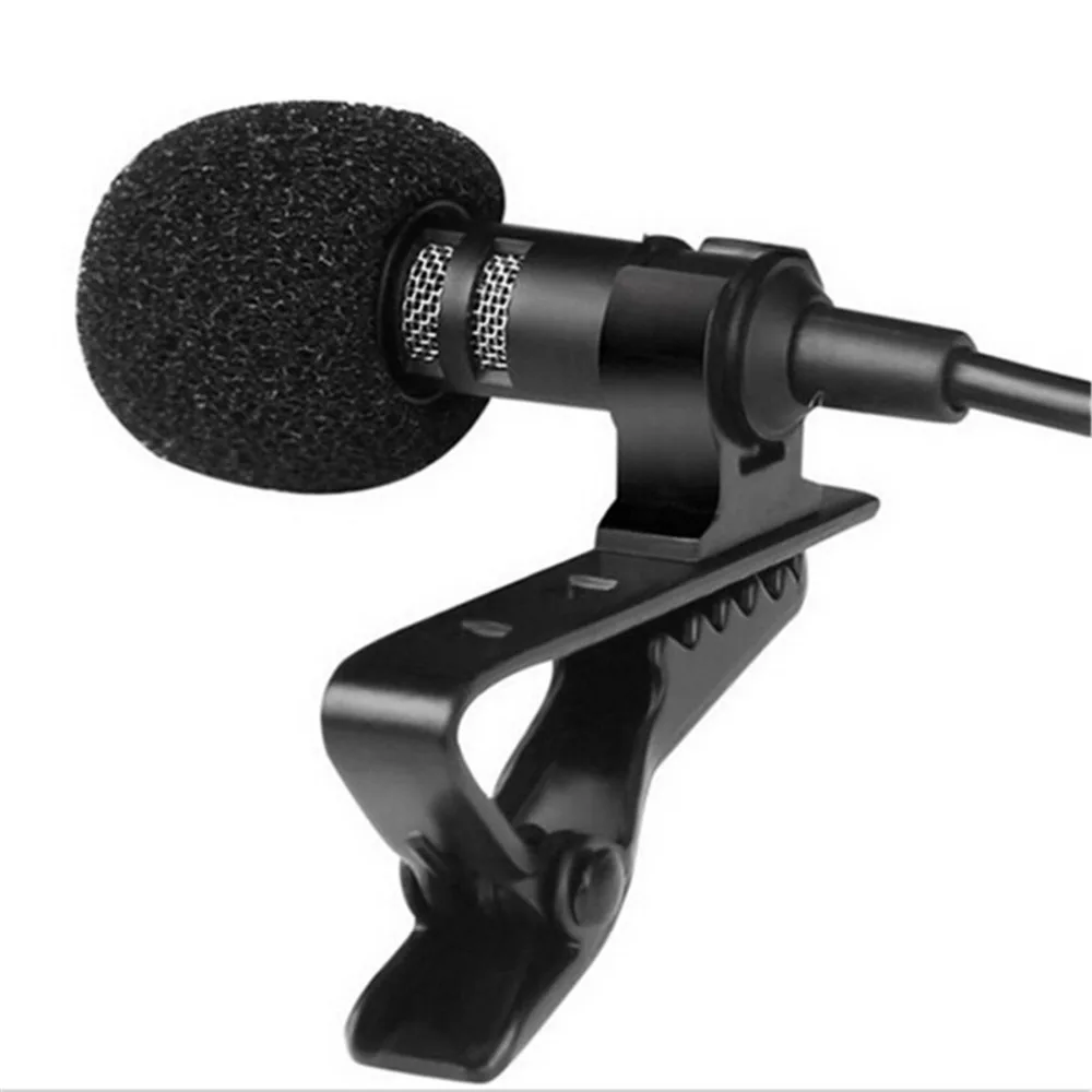 

Portable Clip-on Lapel Lavalier Microphone 3.5mm Jack Hands-free Mini Wired Condenser Microphone for iphone Samsung Smartphone