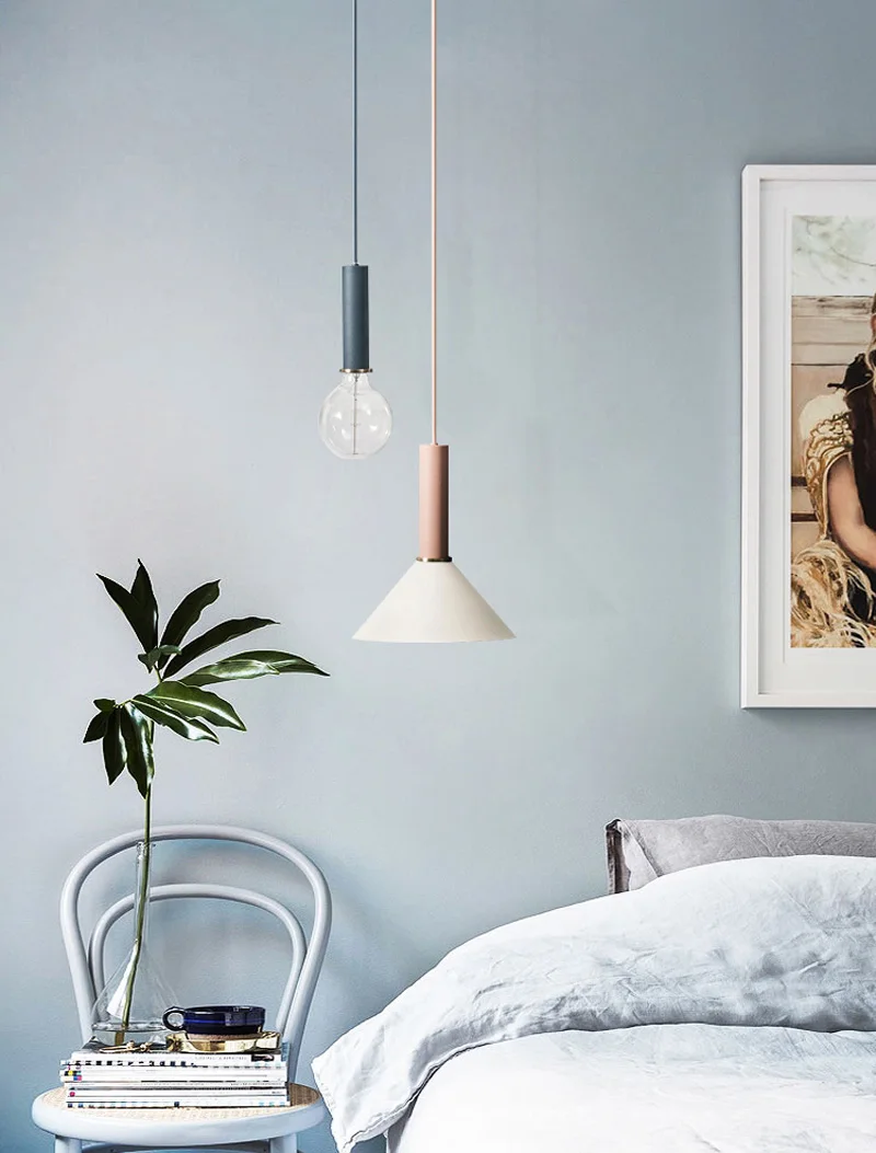 Nordic Simple Pendant Light E27 LED Modern Creative Hanging Lamp DIY Lighting Fixture for Bedroom Living Room Restaurant Bar (4)