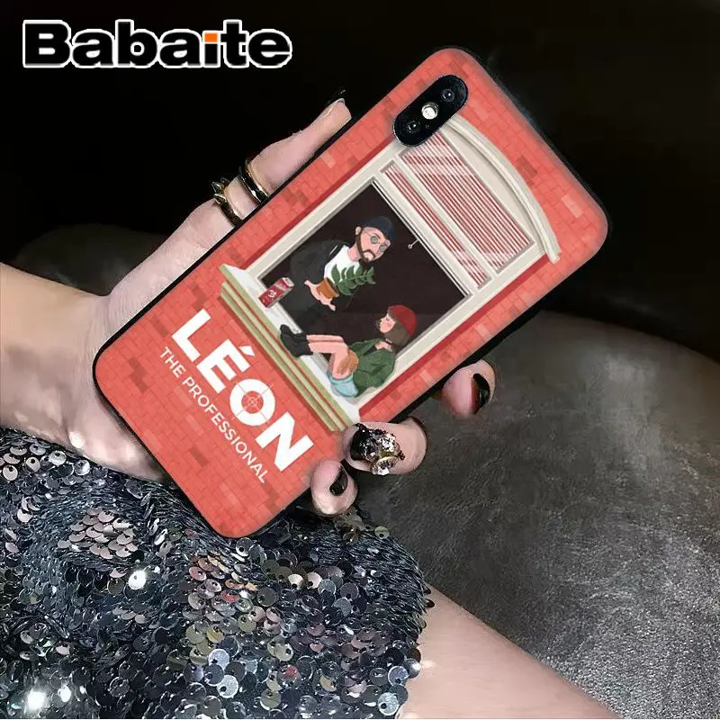 Babaite Leon Matilda Natalie Portman Movie Poster Capa чехол для телефона Shell для iPhone X XS MAX 6 6s 7 7plus 8 8Plus 5 5S SE XR - Цвет: A8