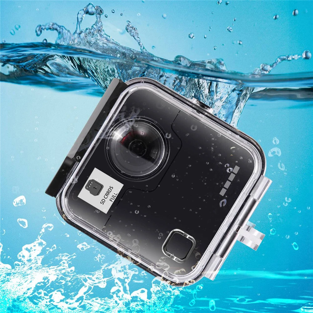 For Gopro 45m Underwater Diving Waterproof Case Fusion 360 Degree Action Camera Housing Shell Case Protective Cover Accessories Sports Camcorder Cases Aliexpress