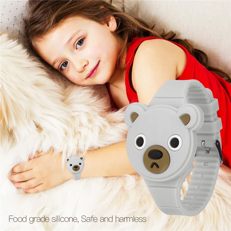 Детские часы модные милые светодио дный дети цифровые наручные часы силиконовые Носки с рисунком медведя из мультика Шап флип часы для