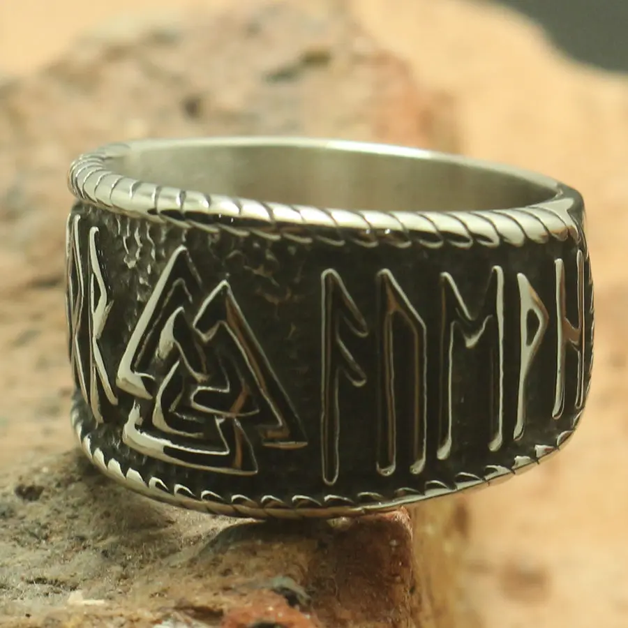 Мужчины Мальчик 316L нержавеющая сталь Прохладный Серебряный стиль викингов новейшее кольцо
