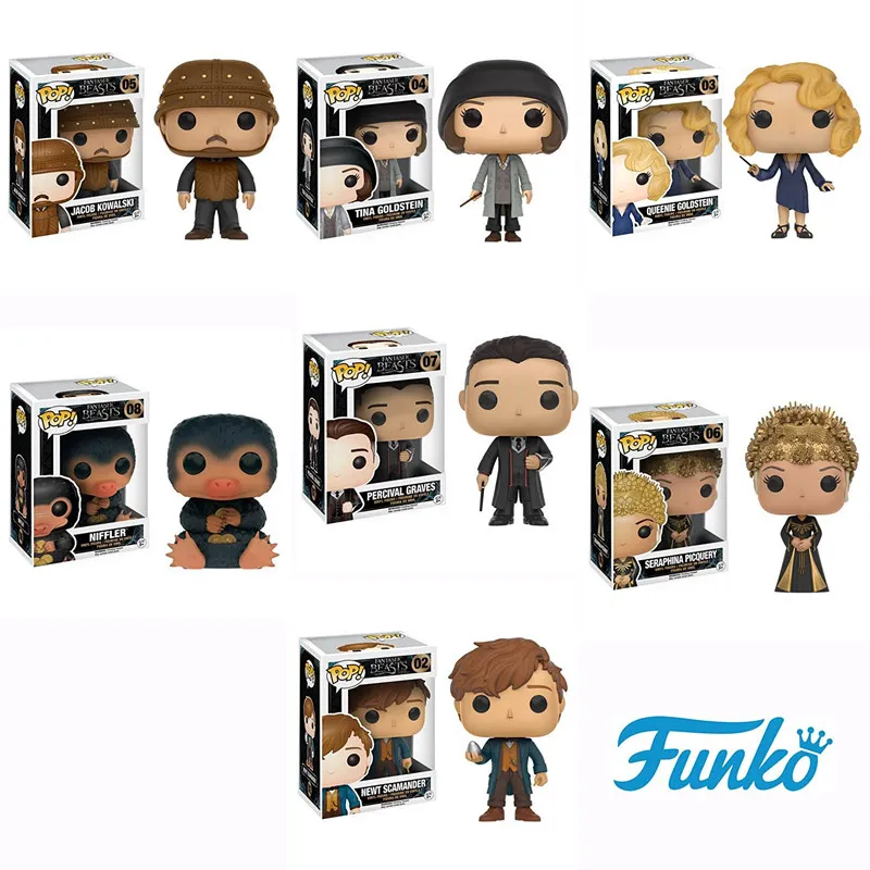 Funko pop официальные фильмы: Фантастические звери Newt с яйцом ниффлер флок Куини Тина