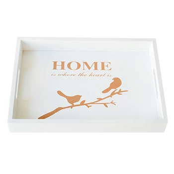 

Rectangle Wooden Storage Tray Decoration Serving Trays With Handles for Home Party Storage Breakfast Tea Tray Desk Organizer