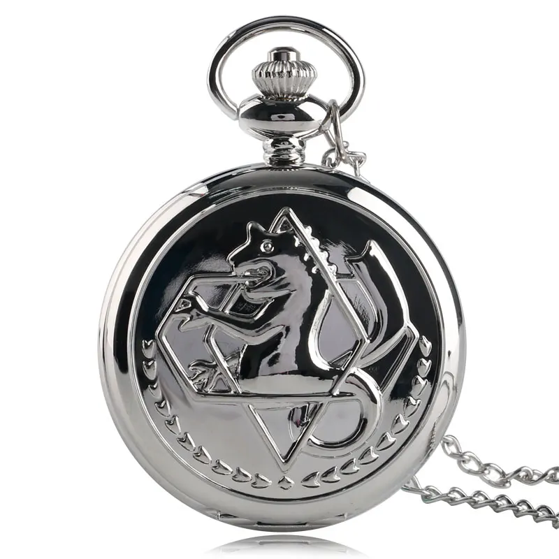 2020 серебряные/бронзовые часы Fullmetal Alchemist Pocket косплей Edward Elric Аниме Дизайн Мальчики