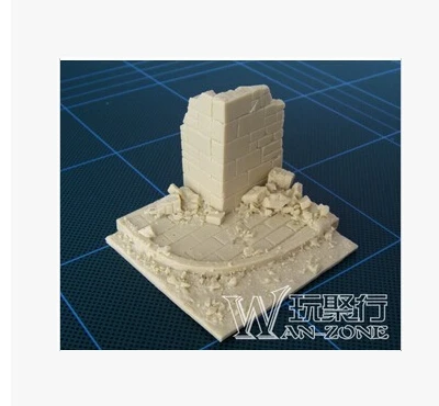 

1/35 WW2 soldier Scene model accessories WWII Resin Model of The ruins of the platform standard base