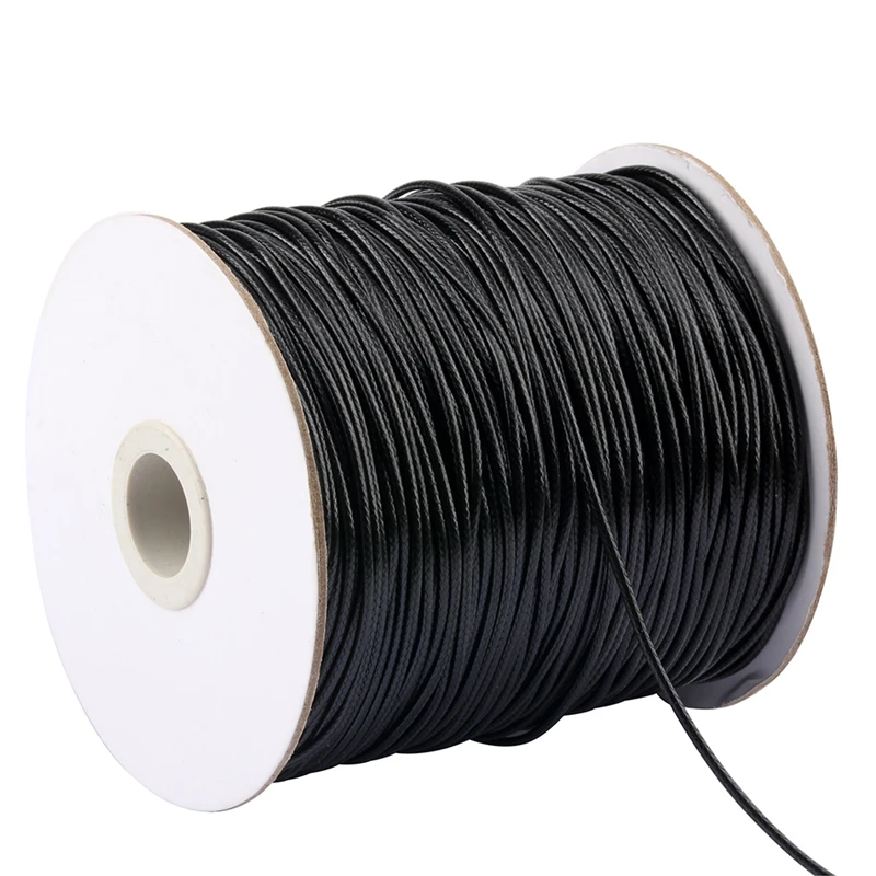 

2mm Black White Waxed Cord 10 Meters/Lot Waxed Thread Cord String Strap Necklace Rope For Jewelry Making