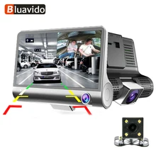 Bluavido 3 Modo Della Macchina Fotografica Dell’automobile DVR di HD Video Registratore Della Macchina Fotografica Doppia Lente con vista Posteriore Cancelliere 4 pollice Dash Cam di visione notturna Videocamera