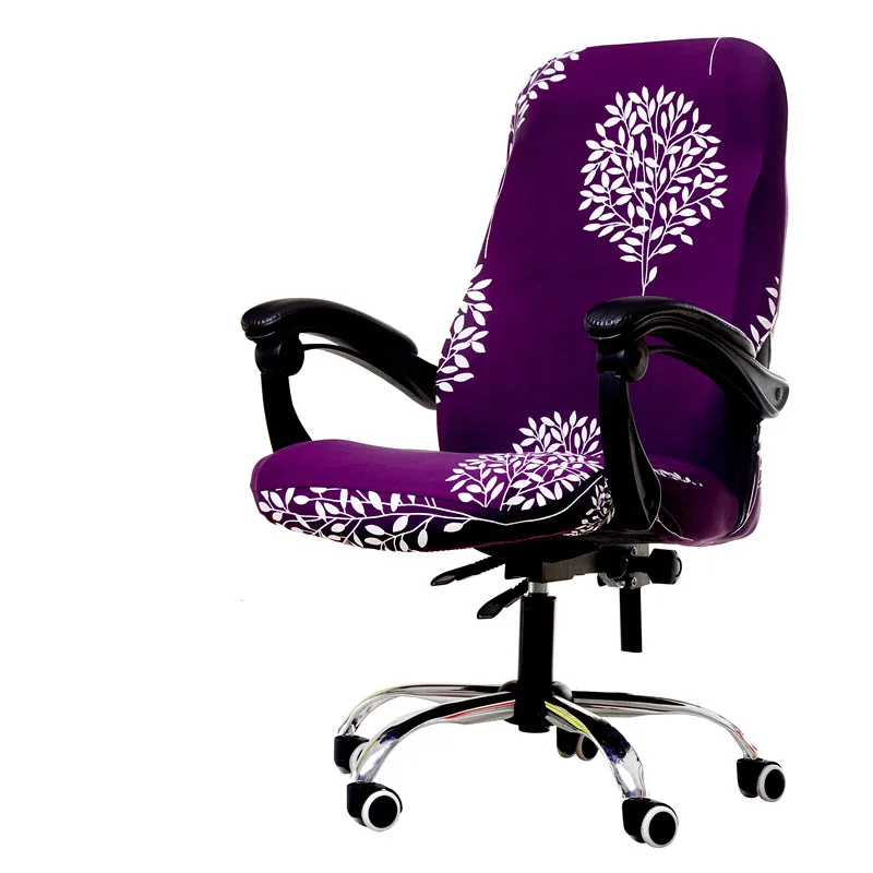 Печатный вращающийся Офисный Компьютерный чехол для кресла спандекс растягивающийся чехол для сиденья съемные офисные стулья Silpcover housse de chaise
