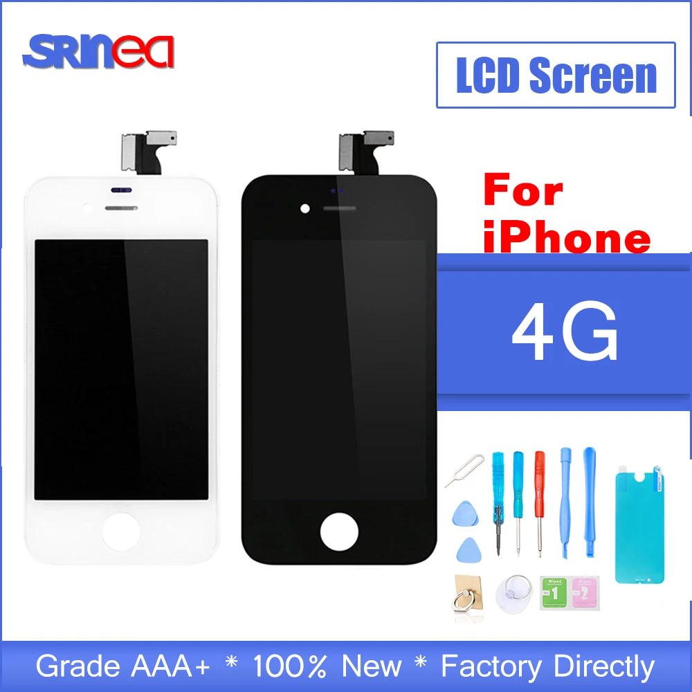

AAA+++ Quality LCD Display For iPhone 4 Touch Screen Replacement i Phone 4 LCD Display Digitizer Assembly No Dead Pixel + Tools