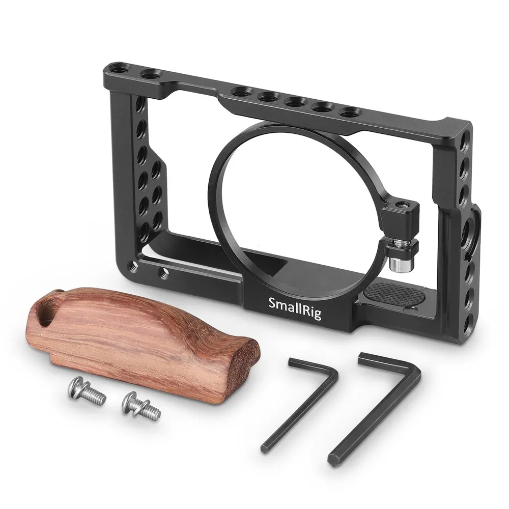 SmallRig Cage For Sony RX100 III IV V M3/M4/M5 DSLR Camera Cage With Quick Release Mounting Wood Handle -2105 - AliExpress Consumer Electronics 正規取扱店紹介 RX100M3 SmallRig デジタルカメラ