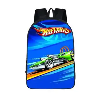 

Cartoon Women bags Hot wheels prints Backpack Students School Bag For Girls Boys Rucksack mochila customize Halloween gift