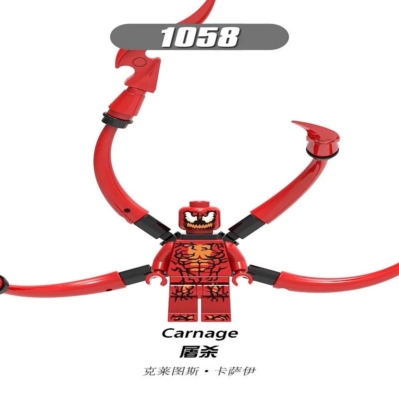

Single sale Figures Building Blocks Eddie Brock Riot Female Venom Carnage Bricks Ninjagoed Bricks Dolls Toys For Children
