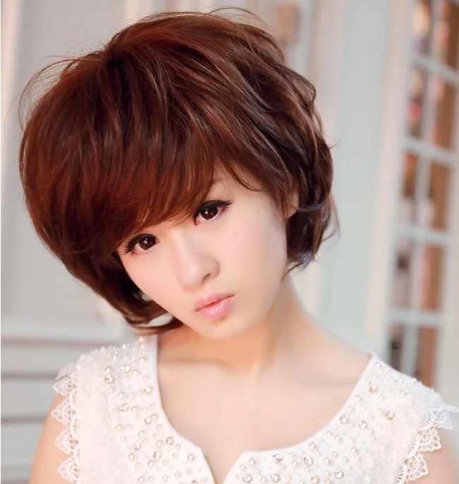 Fashion Chinese Lady Hair Products Medium Length Hair Styles Wig