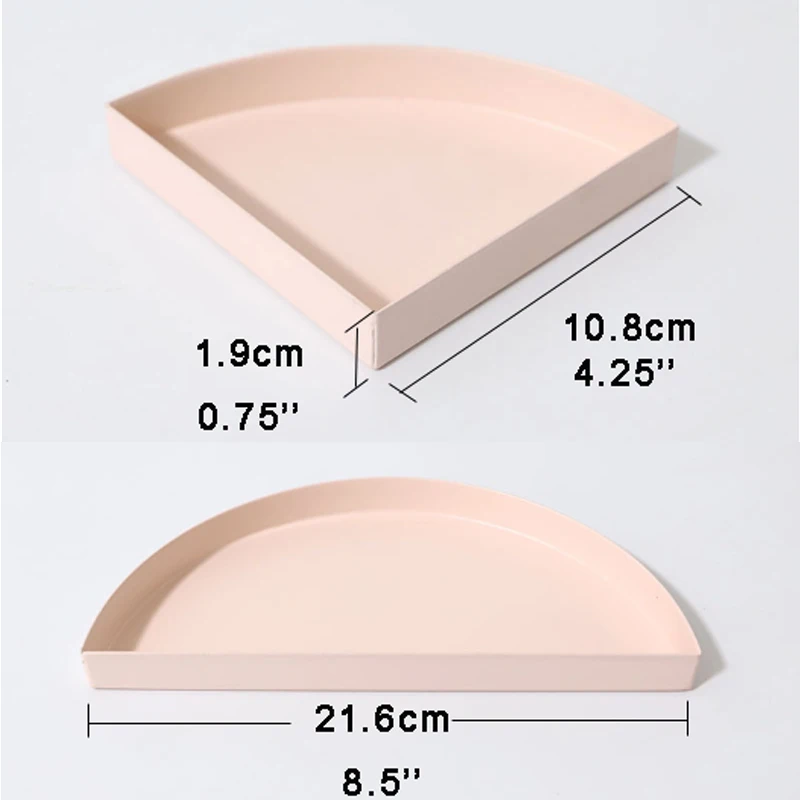 Полукруглый металлический лоток для хранения ювелирных изделий в скандинавском стиле, лоток для хранения фруктов, конфет, настольный геометрический комбинированный лоток