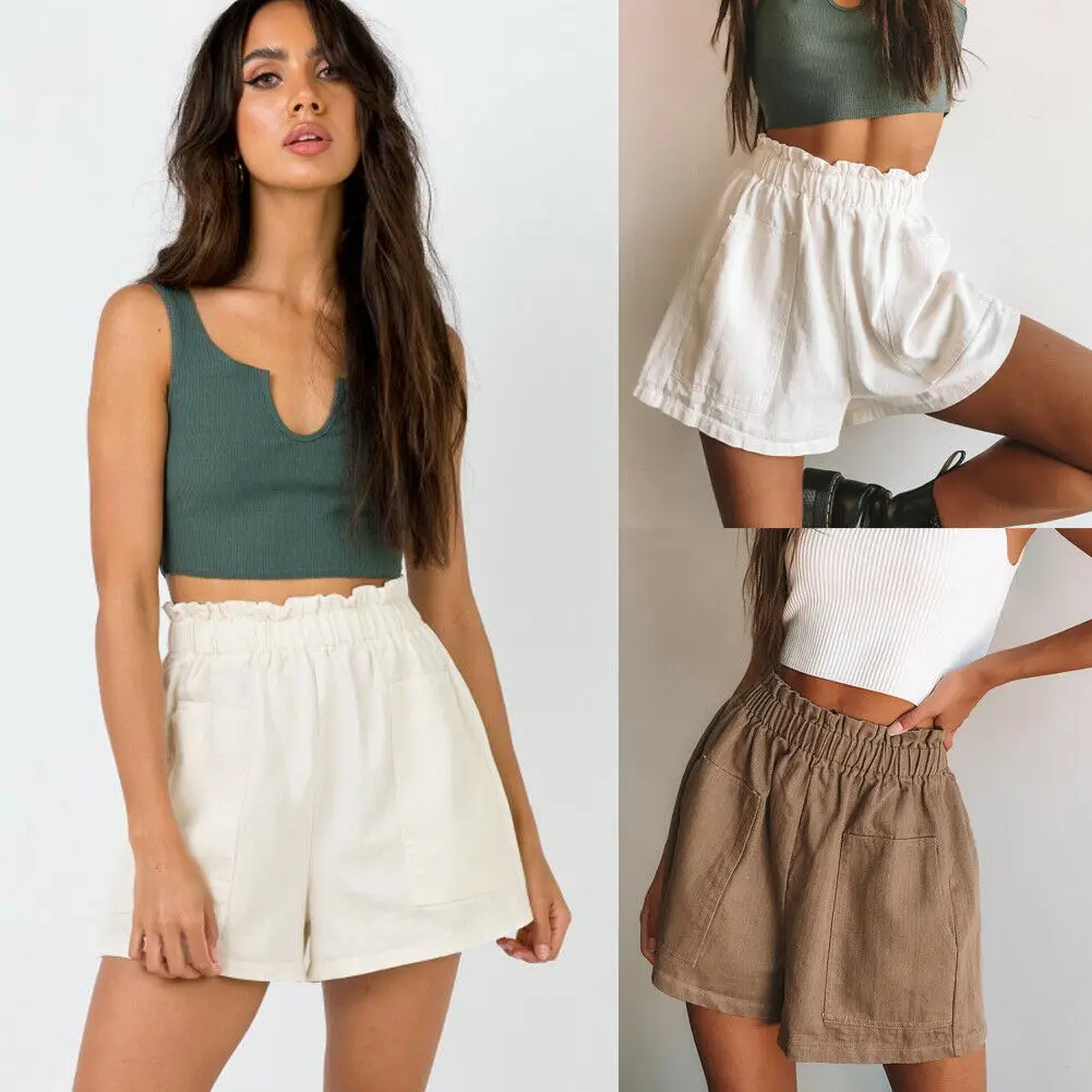 

Women Casual Shorts High Waist Loose Fashion Women Girl Shorts Summer
