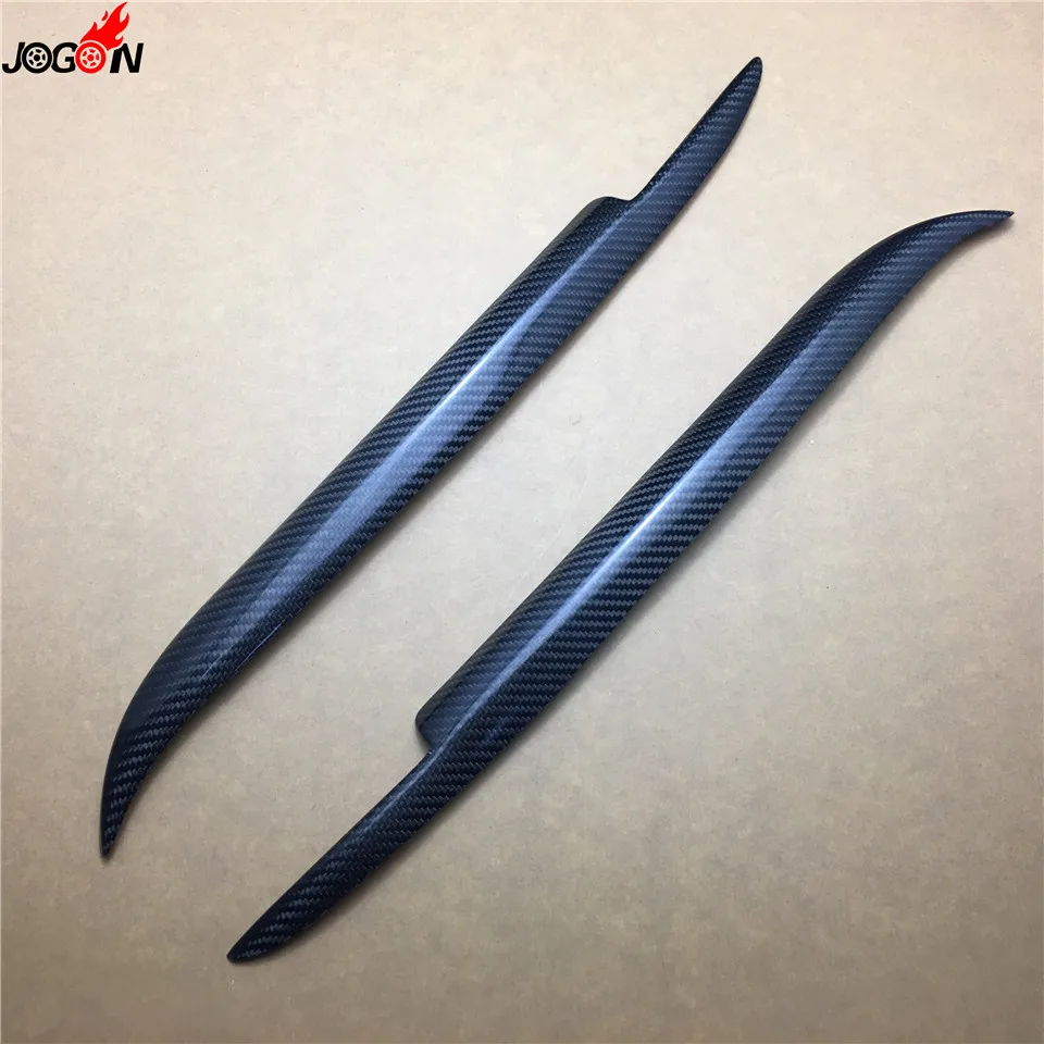 

2pcs/set Carbon Fiber Front Head Light Lamp Cover Eyelid Eyelids Eyebrow For BMW 5 Series E39 1997-2003