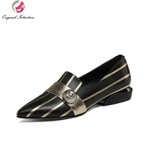 Первоначальное намерение женская повседневная обувь Острый носок необычный стиль Каблучки мода весна/Женская обувь на осень нам Размеры 3-10.5