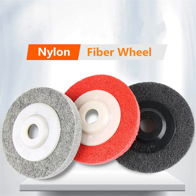 4 Inch 100mm Nylon Fiber Polishing Wheel Grinding Wheel Hole 16mmin