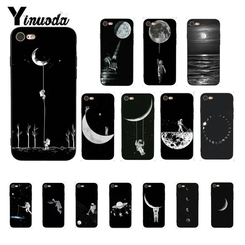 Yinuoda и белая луна креативный силиконовый чехол для телефона iPhone 8 7 6 6S 6Plus X XS MAX 5 5S SE