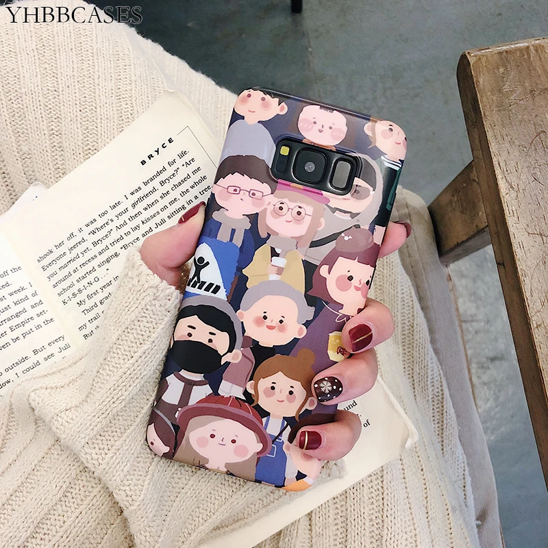 

YHBBCASES Cartoon Painting Phone Cases For Samsung Galaxy S10 Plus S8 S9 Plus Note 8 Note 9 Cute Crowd Child Boy Girl Soft Cover