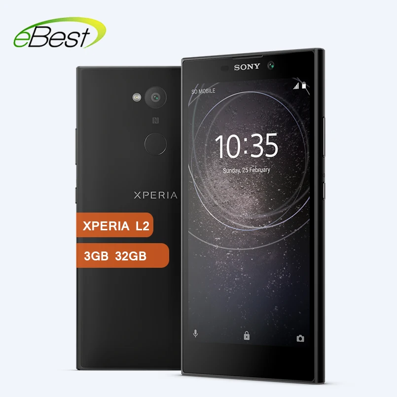 

Sony Xperia L2 cellphone 3GB RAM 32GB ROM MT6737T Quad-core 1.5 GHz 5.5 inch 3300mAh 4G Android mobile phone