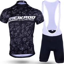 Новинка года велосипедные майки на лямках, комплект с шортами для Для мужчин велосипед Джерси Ropa Ciclismo MTB с коротким рукавом гелевый коврик велосипедный комплекты Велосипедная форма H083