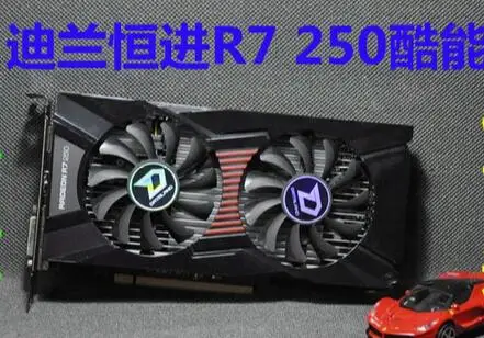 For PowerColor R7 250 1G desktop gaming used graphics card 128bit DDR5 used gtx740 energy efficient desktop game disassemble graphics 1gd5