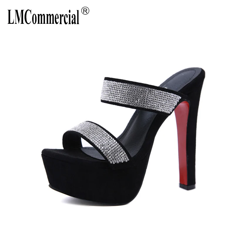 

Summer High-heeled Slippers Water-drilling Slippers womens luxury shoes designers Sexy Peep Toes Woman Slides Outdoor Party