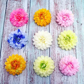 

European Fake Gerbera Flower Head Dia. 3.94" Simulation Chrysanthemum Full Open for DIY Bridal Bouquet Wrist Flower Decorative
