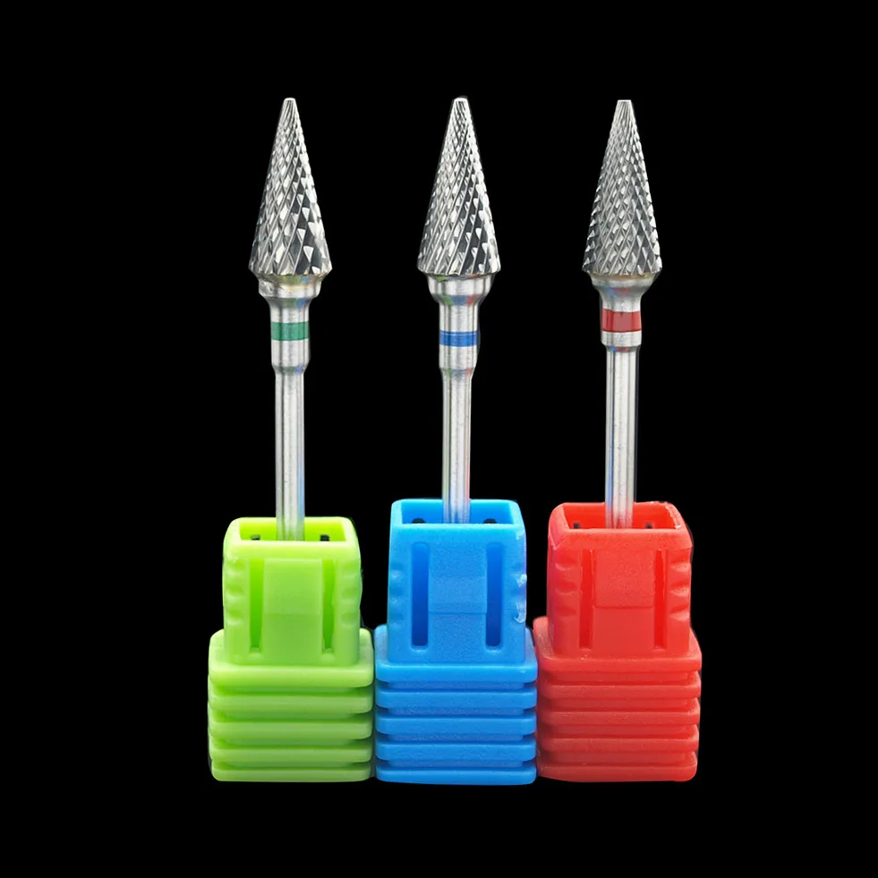 

Carbide Nail Drill Bit Cutter Cuspidal Grinding Head Nail Polish Manicure Pedicure Machine Tool for Clean Cuticle