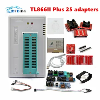 

V7.21 TL866II Plus with 25 adapter EEPROM PIC AVR TL866 USB Universal Programmer 24 93 25 mcu EPROM better than TL866cs/TL866A