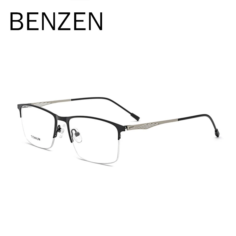 

Titanium Alloy Optical Glasses Frame Men New Full Square Myopia Eye Glass Prescription Eyeglasses Korean Screwless Eyewear 5159