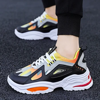 

Summer Autumn Height Increase Original Men Sport chunky Breathable Mesh Sneakers Running Shoes Zapatillas Deportivas Hombre