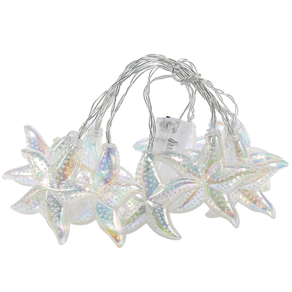 

1.5m 10 Bulb Portable Battery Led Warm Light Bedroom Seahorse Party String Lamp Marine Decoration Home Shell Bright