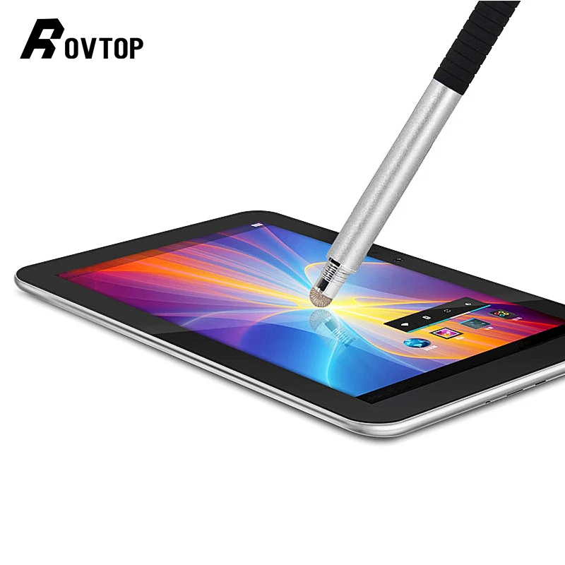 

Rovtop Fine Point Round Thin Tip Touch Screen Pen 2 In 1 Multifunction Capacitive Stylus Pen for Smart Phone Tablet IPad IPhone