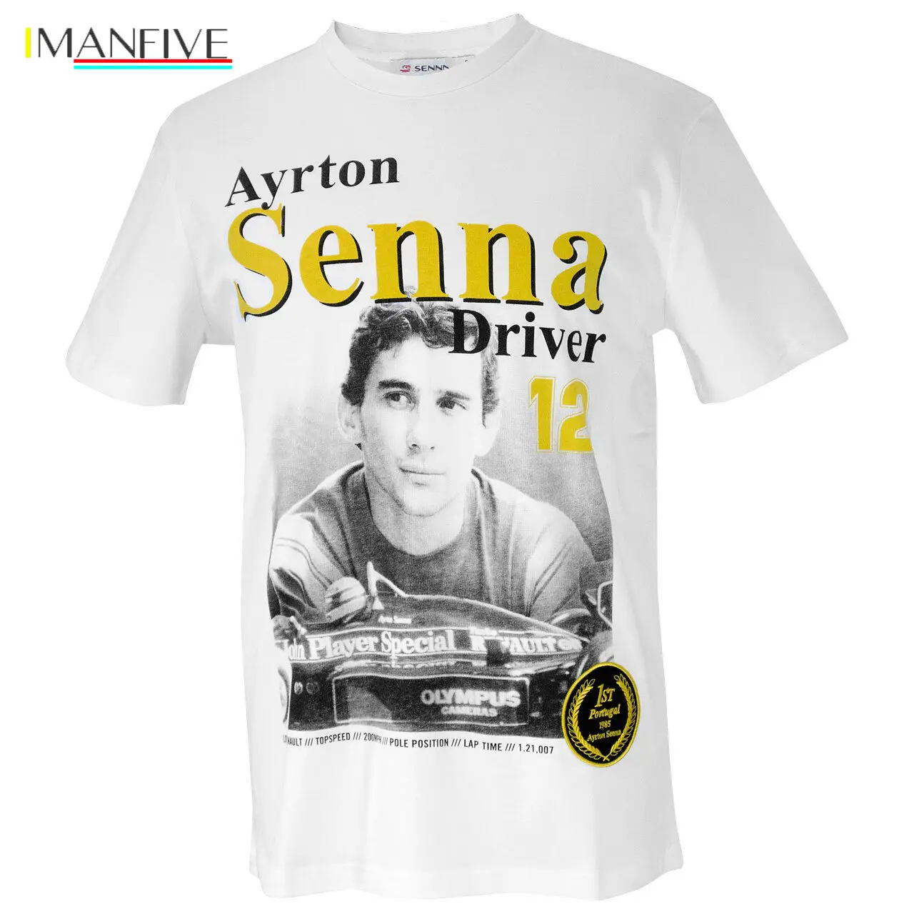 

Ayrton Senna T-Shirt 1st Victory 1985 Short Sleeve Cheap Sale Cotton T Shirt New 2019 Fashion Summer t shirts Short Casual