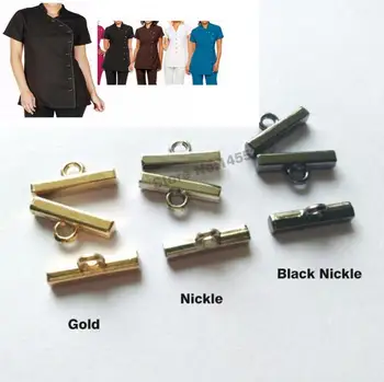

80pcs/lot 15*3mm metal alloy sewing square buttons Nickle/Black Nickle/Gold color for uniform free shipping 2017031001