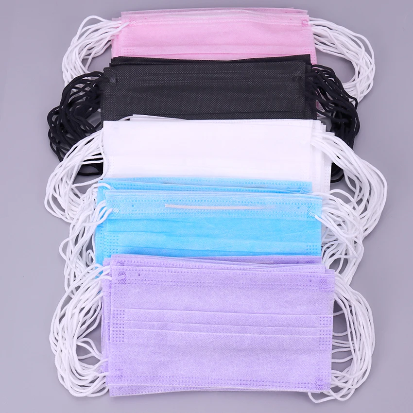 20PCS Non Woven Disposable Face Mask 3 Layers Medical dental Earloop Anti-Dust Face Surgical Masks