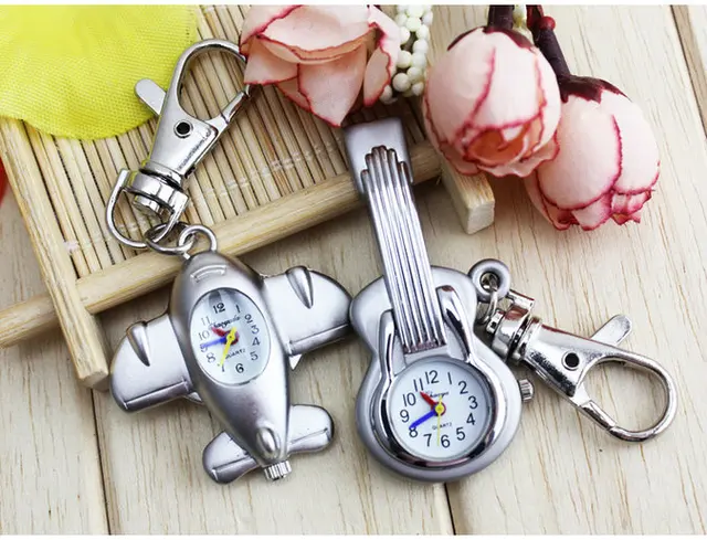 Vintage Decoration Fashion guitar Fob Pocket Watch Free Chains The Plane Jet Fig Vintage Decoration Fashion guitar Fob Pocket Watch Free Chains The Plane Jet Fig