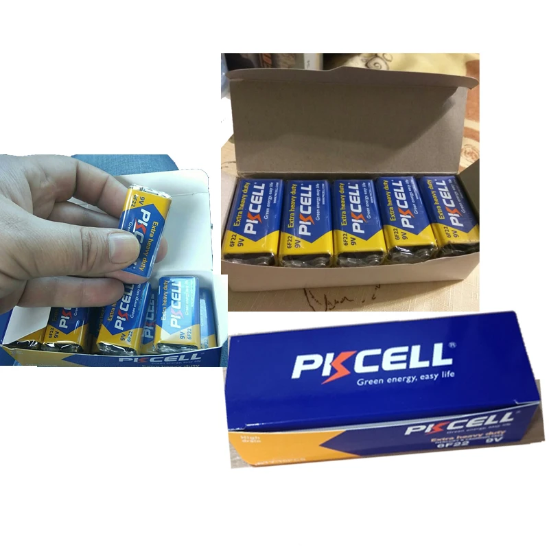 1000 шт. PKCELL 9 V 6F22 Батарея сверхповышенной мощности батареи сухая батарея для