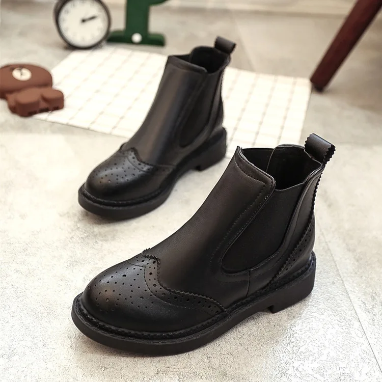 

2018 Slip on Elastic Rubber Boots Winter Arrival Ankle Chelsea Boots Women Shoes Autumn Square Heel Female Footwear Hot Sale