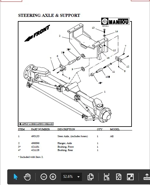 Tracteurs, Véhicules à Moteur Fast Deliver Catalogue Manitou Pieces Mrt 2150